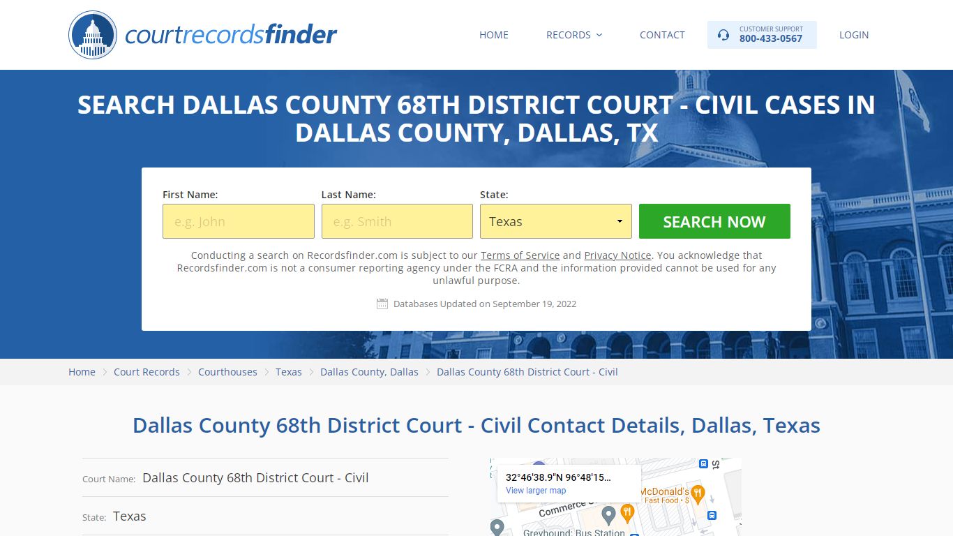 Search Dallas County 68th District Court - RecordsFinder